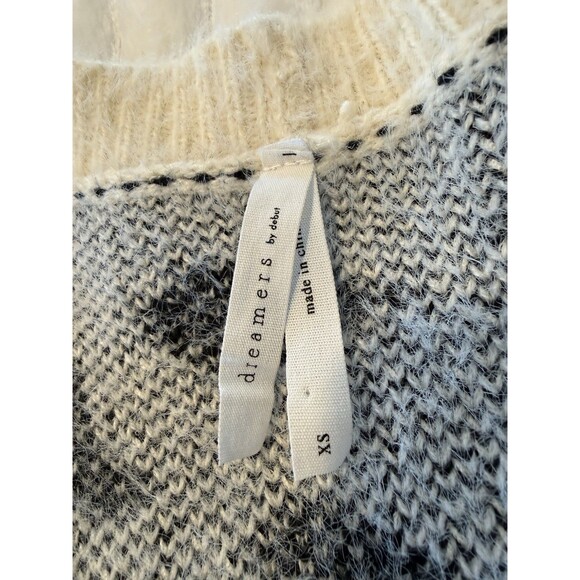 Women's Open Front Animal Print Cardigan Sweater Cream And Black Size XS-M - Picture 5 of 10